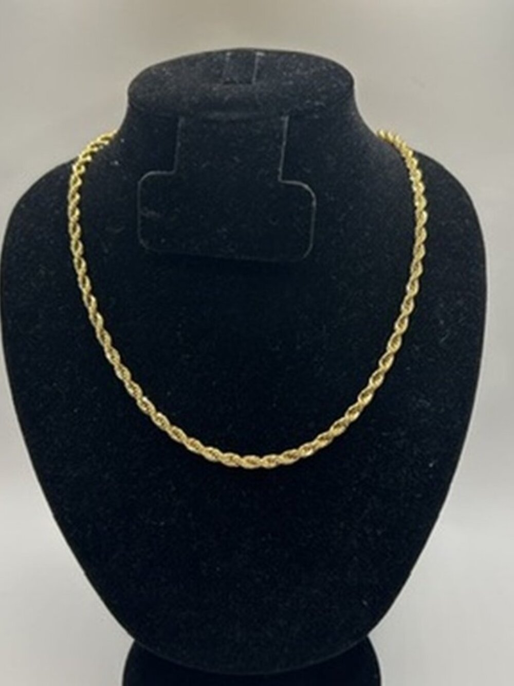 4mm Rope Chain Real Gold Mens 20 Inch Plated Everyday Sleek Solid Durable